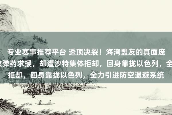 专业赛事推荐平台 透顶决裂!海湾盟友的真面庞:阿联酋被轰2800枚弹药求援,却遭沙特集体拒却,回身靠拢以色列,全力引进防空退避系统