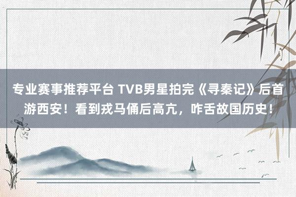 专业赛事推荐平台 TVB男星拍完《寻秦记》后首游西安!看到戎马俑后高亢,咋舌故国历史!