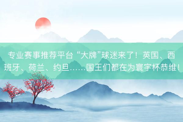 专业赛事推荐平台 “大牌”球迷来了!英国、西班牙、荷兰、约旦……国王们都在为寰宇杯恭维!